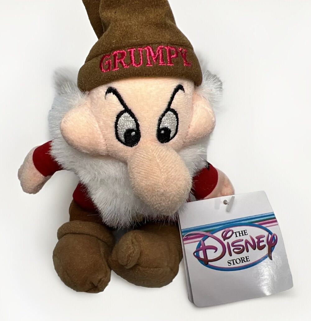 Disney Snow White & the Seven Dwarfs GRUMPY 8" Bean Bag Plush Toy